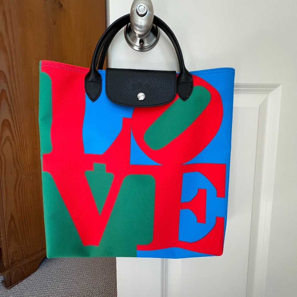Longchamp X Robert Indiana LOVE Tote, NWT